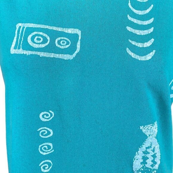 EXIST Beach Fish Graphic Print Sleeveless T-Shirt/Tank Midi Dress M Cotton - Picture 6 of 8